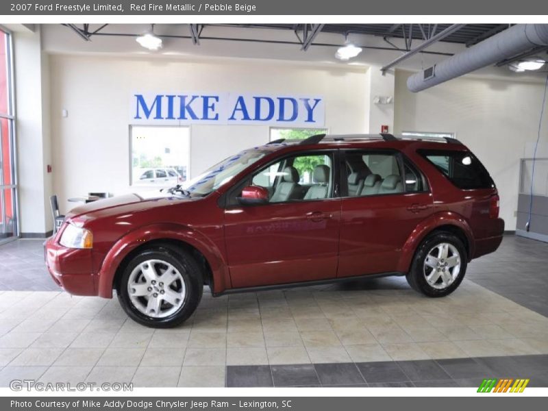 Red Fire Metallic / Pebble Beige 2007 Ford Freestyle Limited
