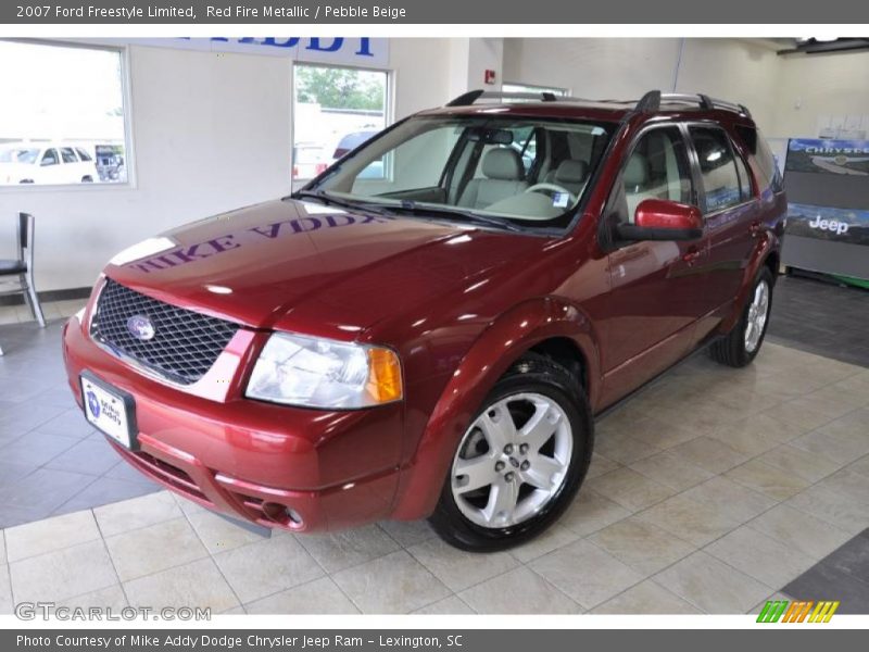 Red Fire Metallic / Pebble Beige 2007 Ford Freestyle Limited