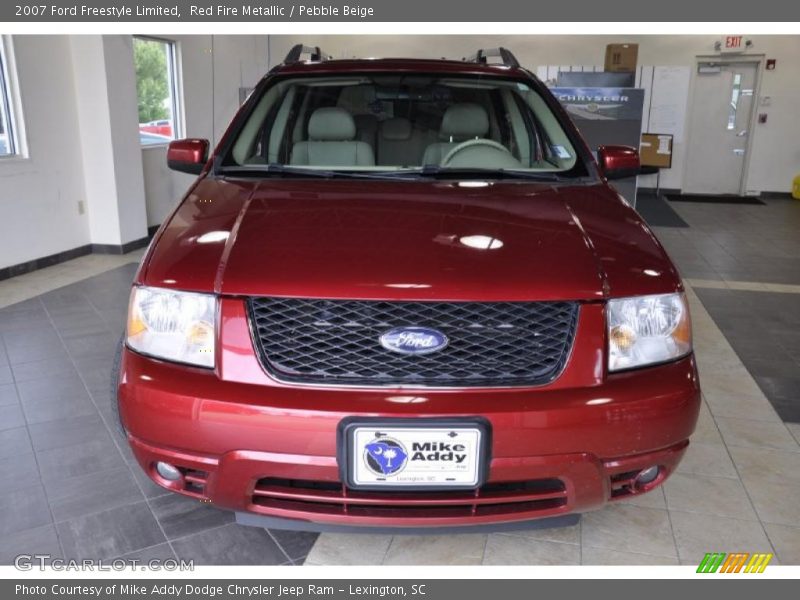 Red Fire Metallic / Pebble Beige 2007 Ford Freestyle Limited