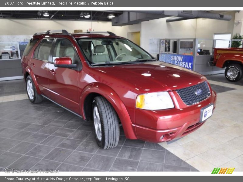 Red Fire Metallic / Pebble Beige 2007 Ford Freestyle Limited
