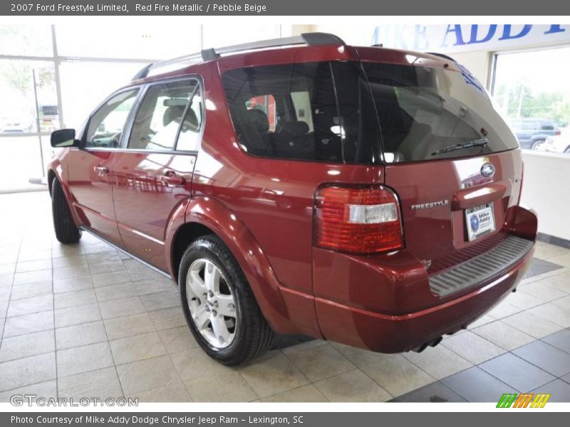 Red Fire Metallic / Pebble Beige 2007 Ford Freestyle Limited