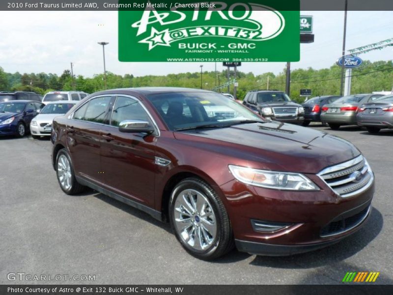 Cinnamon Red Metallic / Charcoal Black 2010 Ford Taurus Limited AWD