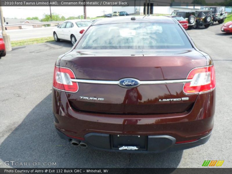 Cinnamon Red Metallic / Charcoal Black 2010 Ford Taurus Limited AWD