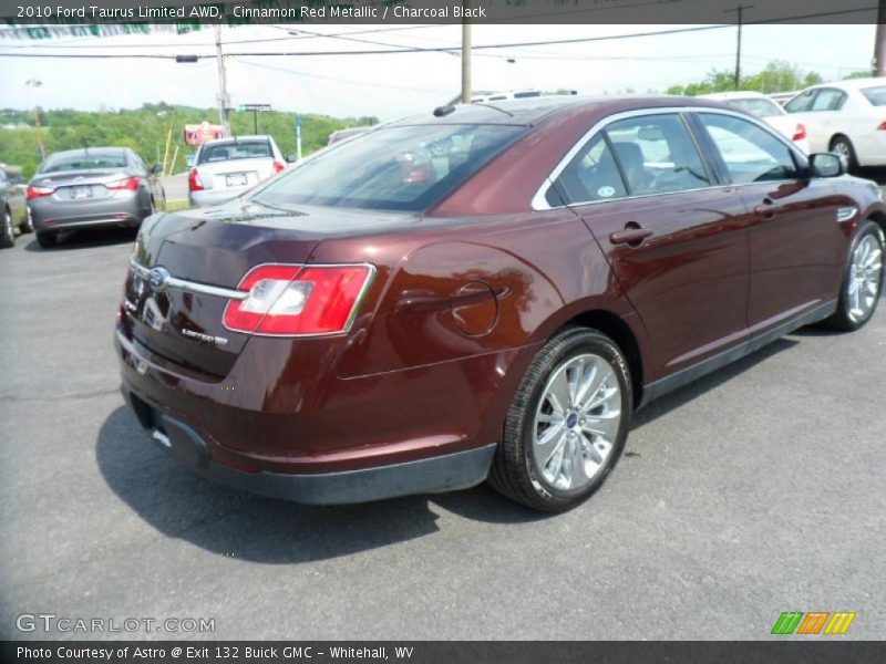 Cinnamon Red Metallic / Charcoal Black 2010 Ford Taurus Limited AWD