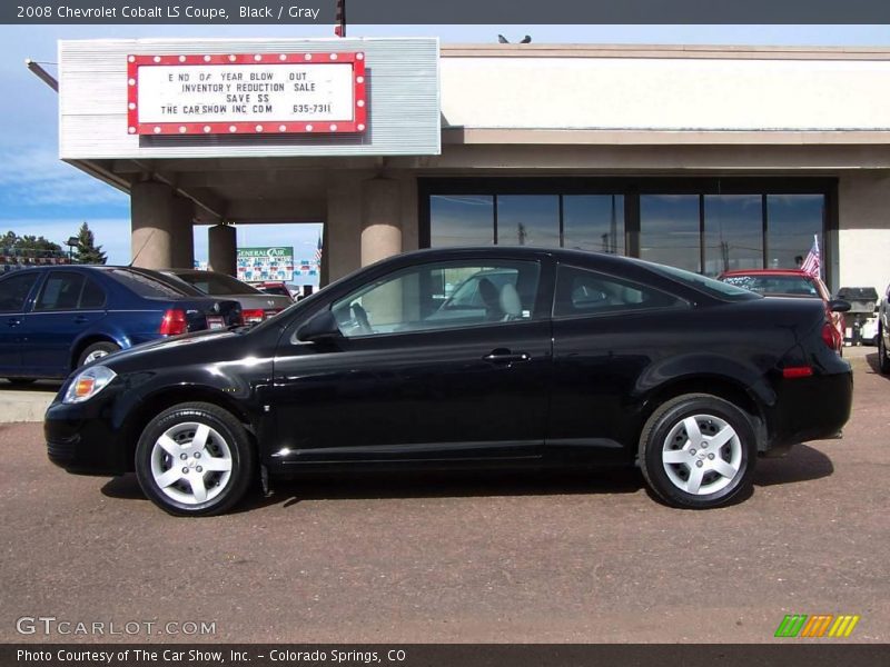 Black / Gray 2008 Chevrolet Cobalt LS Coupe