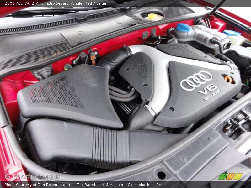  2002 A6 2.7T quattro Sedan Engine - 2.7 Liter Twin-Turbocharged DOHC 30-Valve V6