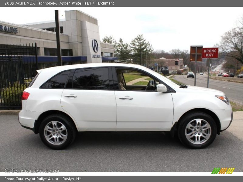 Aspen White Pearl / Parchment 2009 Acura MDX Technology