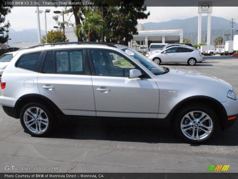 Titanium Silver Metallic / Grey 2008 BMW X3 3.0si