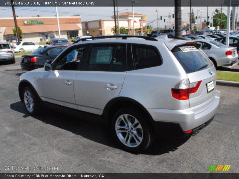 Titanium Silver Metallic / Grey 2008 BMW X3 3.0si