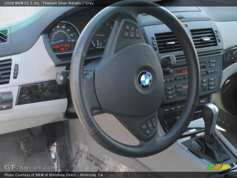 Titanium Silver Metallic / Grey 2008 BMW X3 3.0si