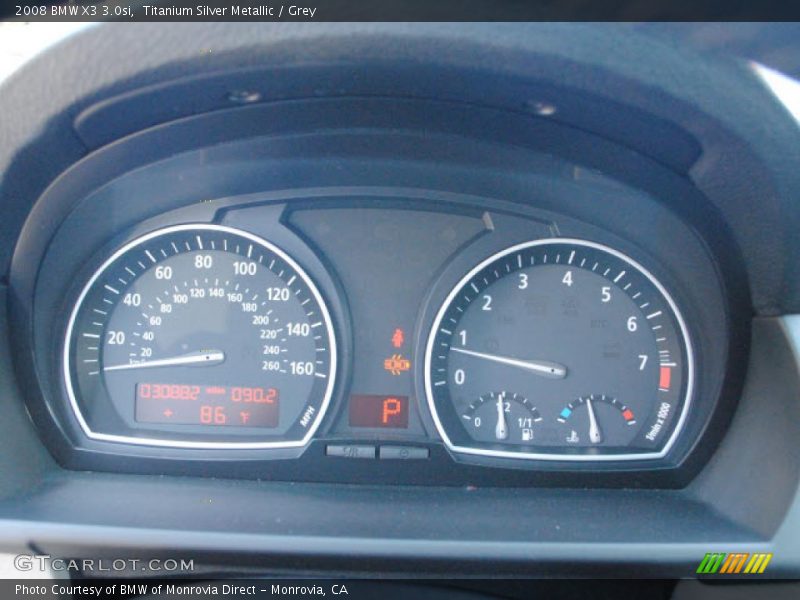 Titanium Silver Metallic / Grey 2008 BMW X3 3.0si
