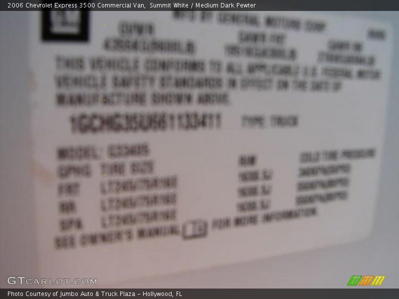 Summit White / Medium Dark Pewter 2006 Chevrolet Express 3500 Commercial Van