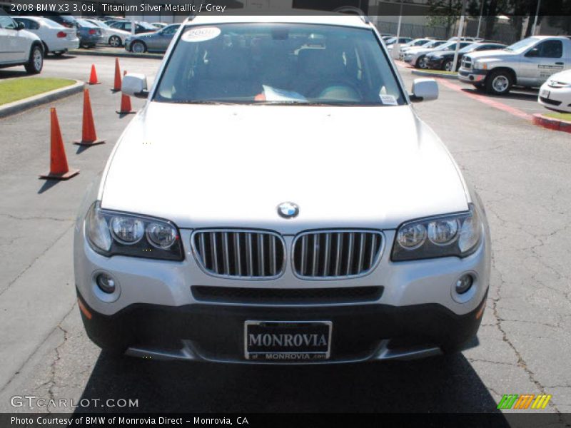 Titanium Silver Metallic / Grey 2008 BMW X3 3.0si