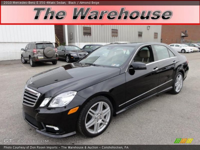 Black / Almond Beige 2010 Mercedes-Benz E 350 4Matic Sedan