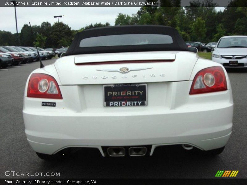 Alabaster White / Dark Slate Gray/Cedar 2006 Chrysler Crossfire Limited Roadster