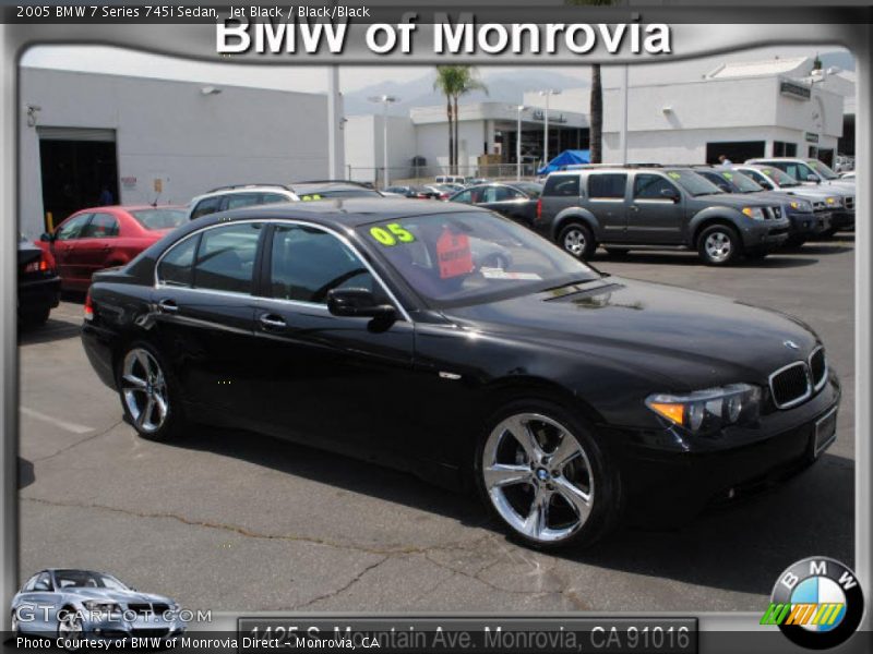 Jet Black / Black/Black 2005 BMW 7 Series 745i Sedan