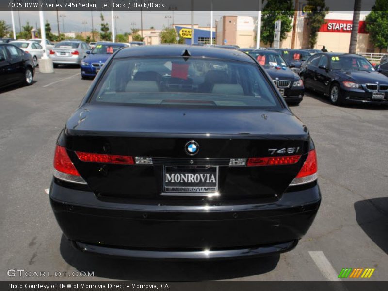 Jet Black / Black/Black 2005 BMW 7 Series 745i Sedan