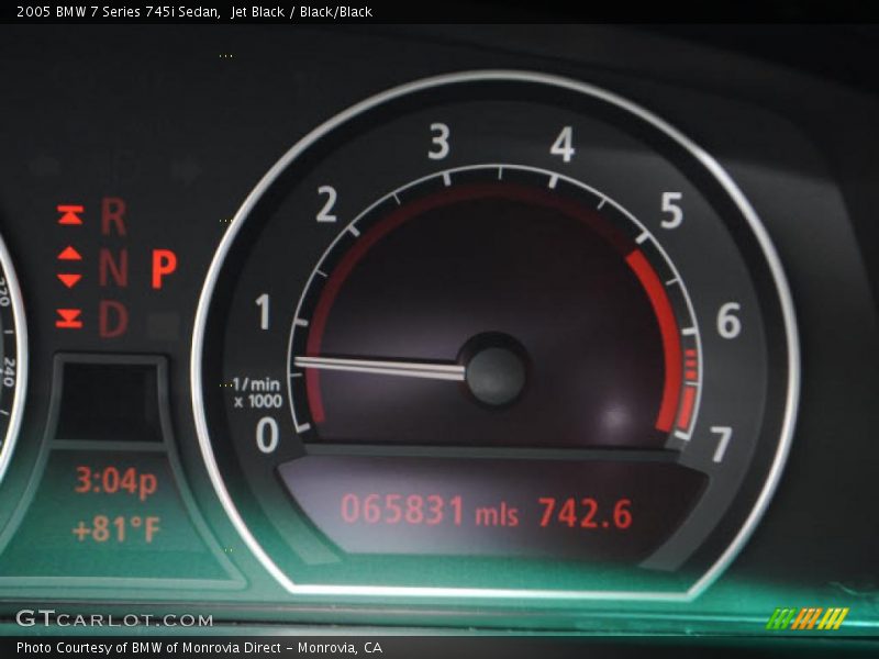 Jet Black / Black/Black 2005 BMW 7 Series 745i Sedan