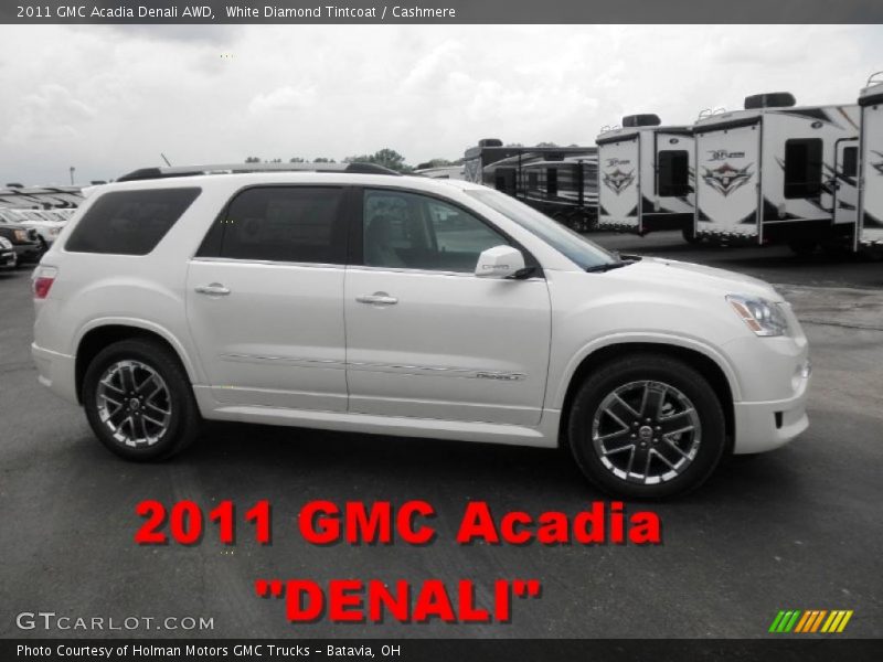 White Diamond Tintcoat / Cashmere 2011 GMC Acadia Denali AWD