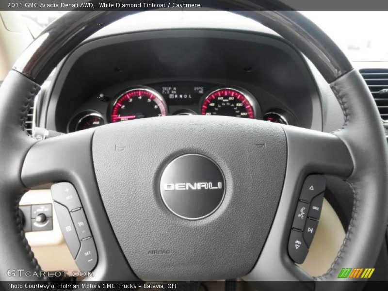 White Diamond Tintcoat / Cashmere 2011 GMC Acadia Denali AWD