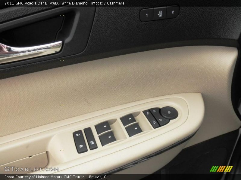 White Diamond Tintcoat / Cashmere 2011 GMC Acadia Denali AWD
