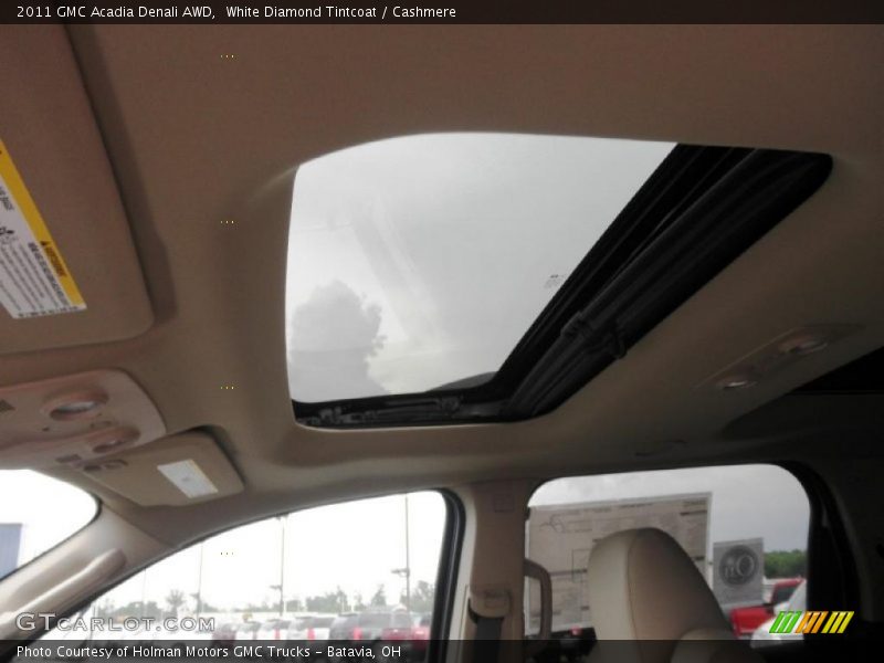 Sunroof of 2011 Acadia Denali AWD