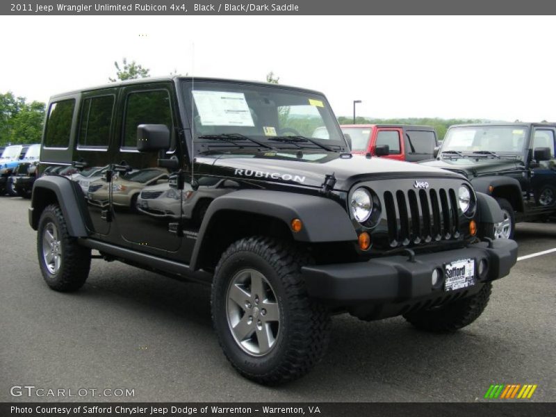Black / Black/Dark Saddle 2011 Jeep Wrangler Unlimited Rubicon 4x4