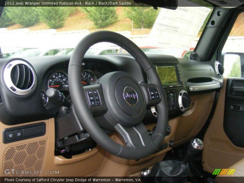 Black / Black/Dark Saddle 2011 Jeep Wrangler Unlimited Rubicon 4x4