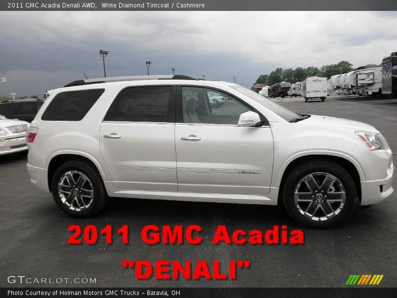White Diamond Tintcoat / Cashmere 2011 GMC Acadia Denali AWD