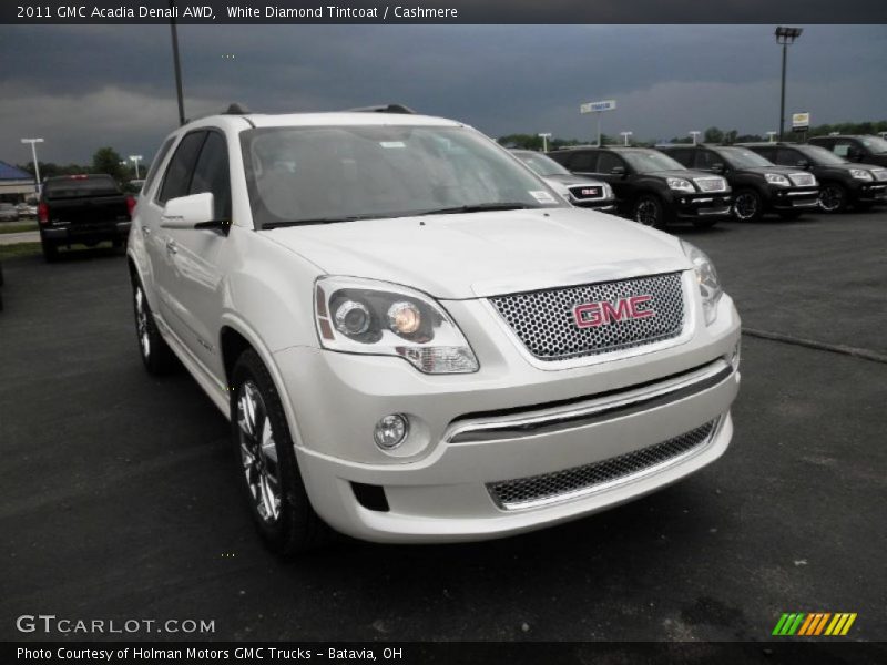 White Diamond Tintcoat / Cashmere 2011 GMC Acadia Denali AWD