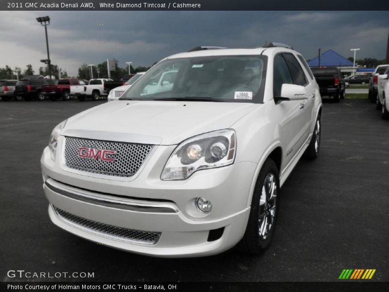 White Diamond Tintcoat / Cashmere 2011 GMC Acadia Denali AWD