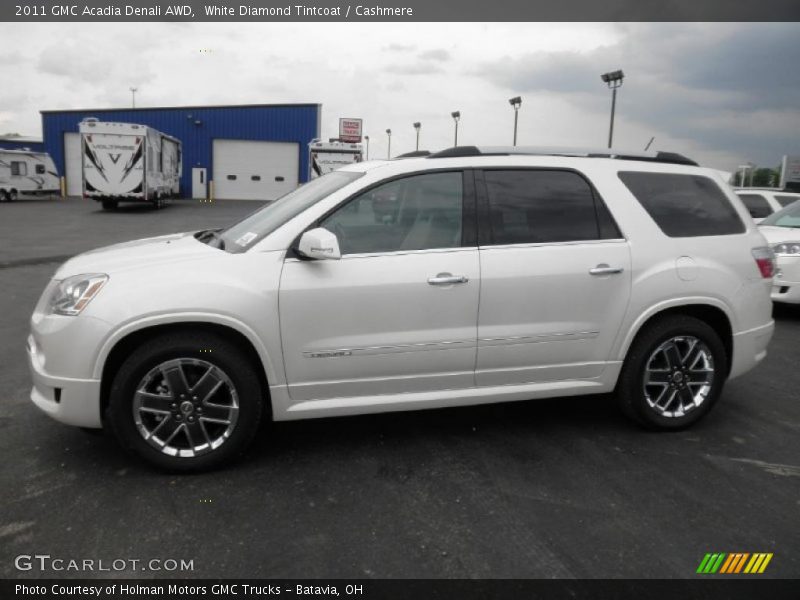 White Diamond Tintcoat / Cashmere 2011 GMC Acadia Denali AWD