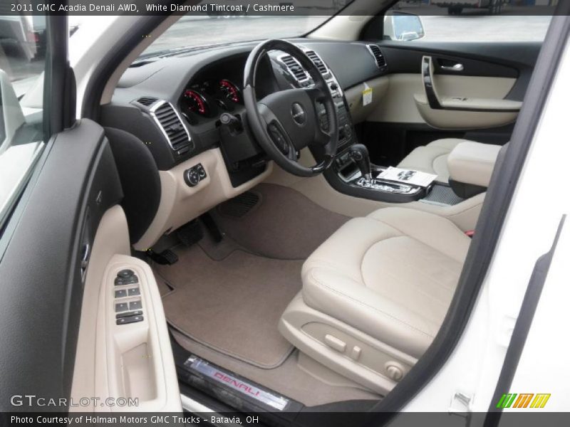 White Diamond Tintcoat / Cashmere 2011 GMC Acadia Denali AWD