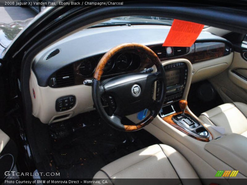 Ebony Black / Champagne/Charcoal 2008 Jaguar XJ Vanden Plas