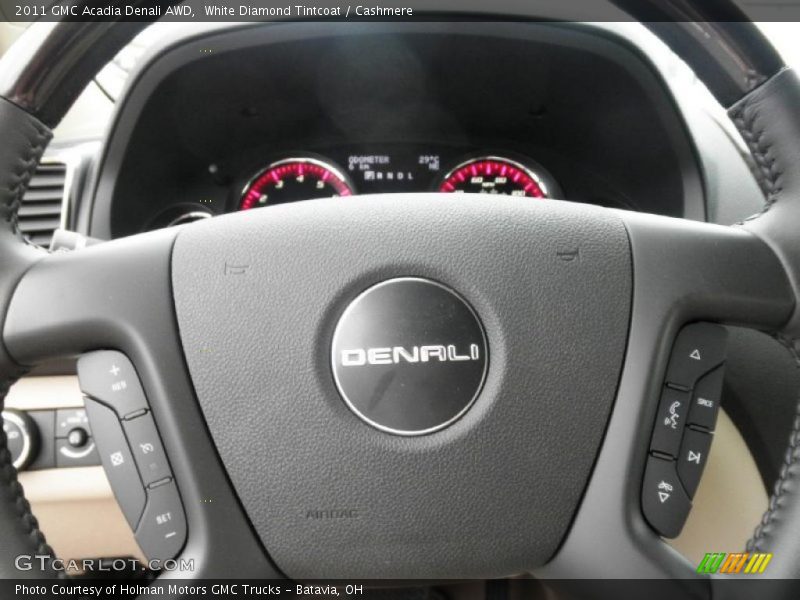 White Diamond Tintcoat / Cashmere 2011 GMC Acadia Denali AWD