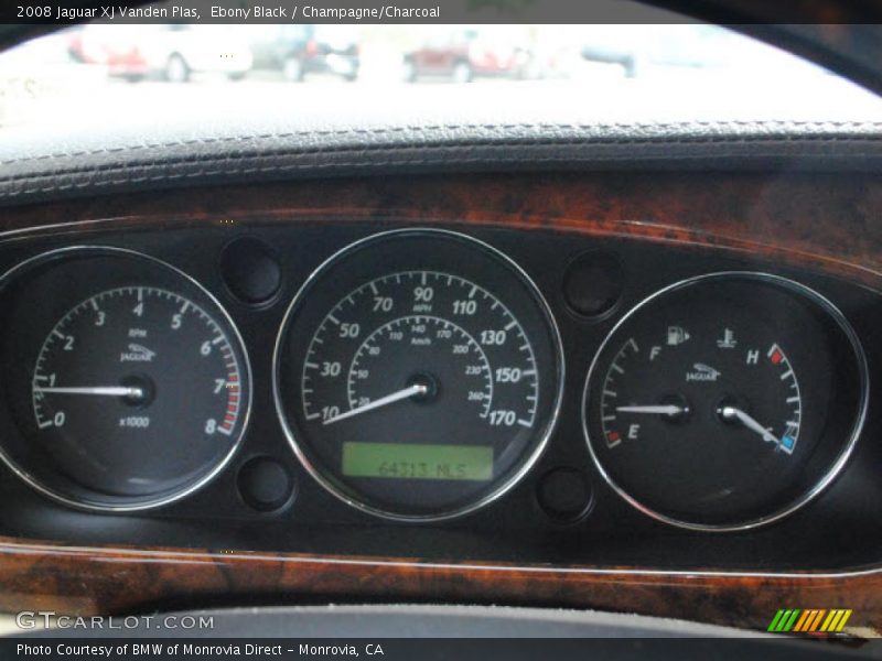 Ebony Black / Champagne/Charcoal 2008 Jaguar XJ Vanden Plas