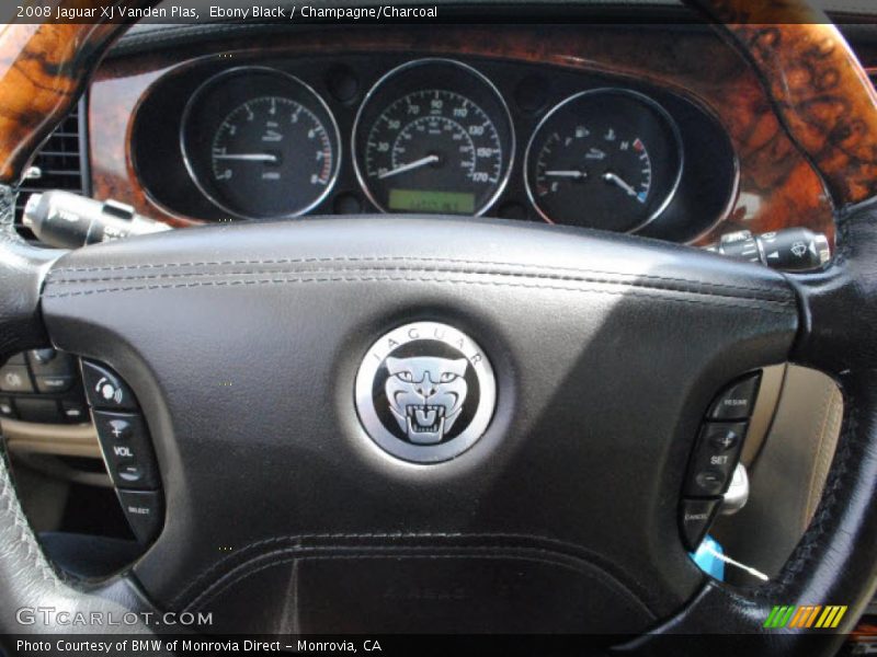 Ebony Black / Champagne/Charcoal 2008 Jaguar XJ Vanden Plas