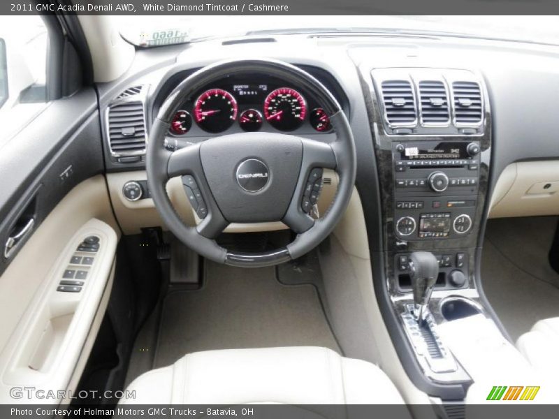 White Diamond Tintcoat / Cashmere 2011 GMC Acadia Denali AWD