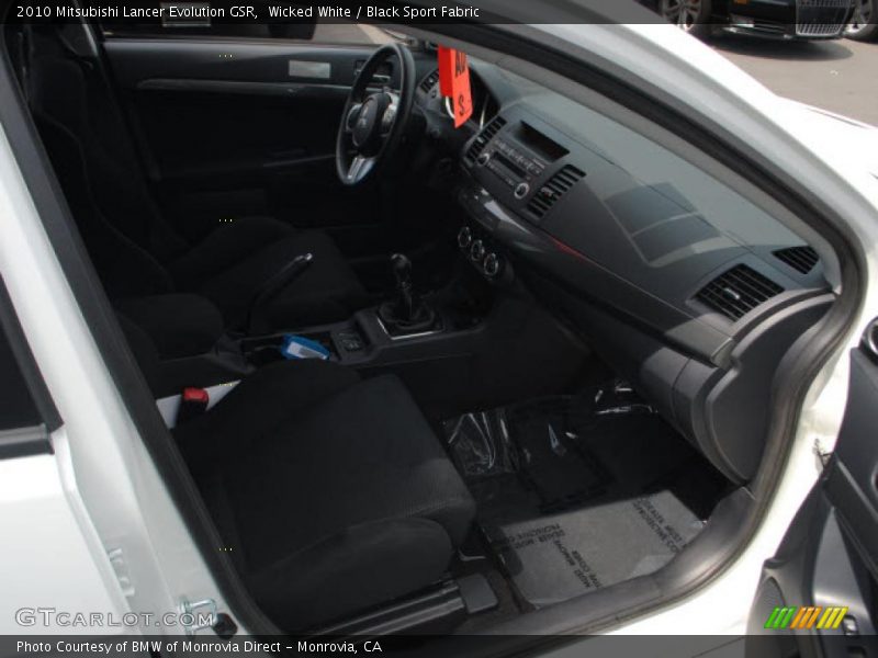 Wicked White / Black Sport Fabric 2010 Mitsubishi Lancer Evolution GSR