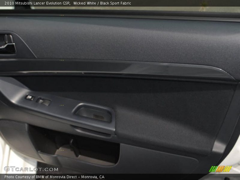 Wicked White / Black Sport Fabric 2010 Mitsubishi Lancer Evolution GSR
