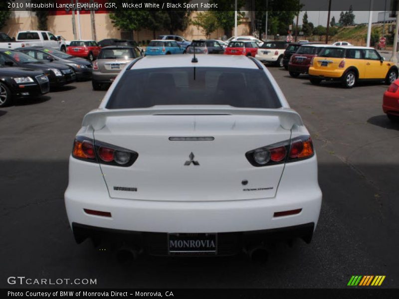Wicked White / Black Sport Fabric 2010 Mitsubishi Lancer Evolution GSR