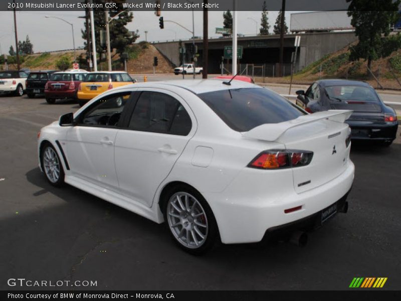 Wicked White / Black Sport Fabric 2010 Mitsubishi Lancer Evolution GSR