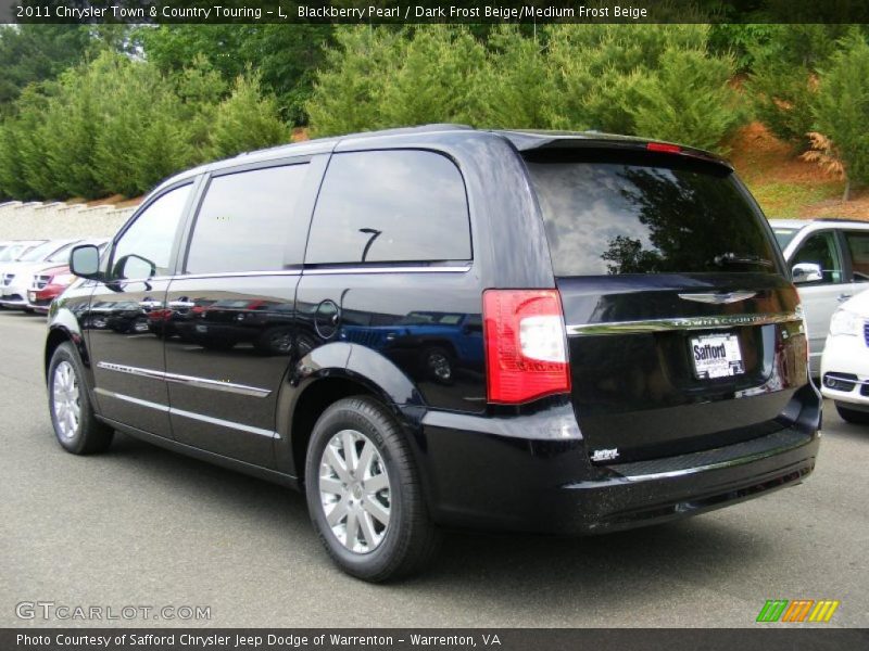 Blackberry Pearl / Dark Frost Beige/Medium Frost Beige 2011 Chrysler Town & Country Touring - L