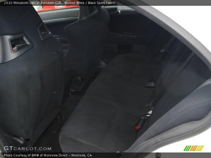 Wicked White / Black Sport Fabric 2010 Mitsubishi Lancer Evolution GSR