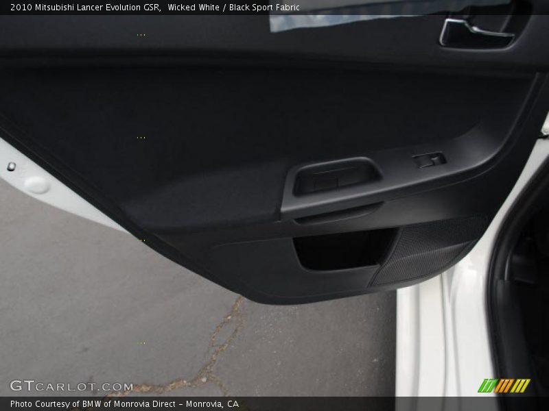 Wicked White / Black Sport Fabric 2010 Mitsubishi Lancer Evolution GSR