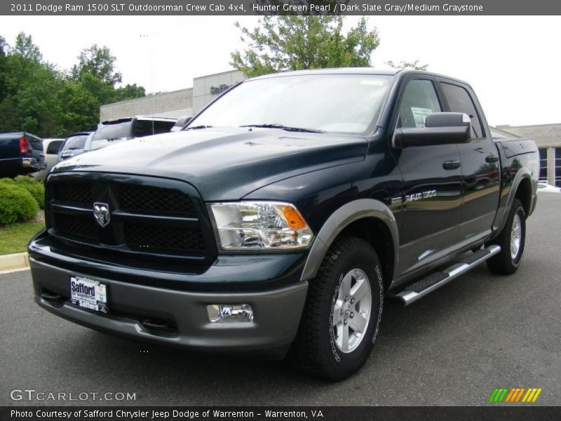 Hunter Green Pearl / Dark Slate Gray/Medium Graystone 2011 Dodge Ram 1500 SLT Outdoorsman Crew Cab 4x4