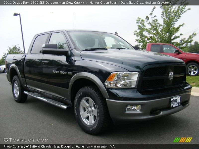 Hunter Green Pearl / Dark Slate Gray/Medium Graystone 2011 Dodge Ram 1500 SLT Outdoorsman Crew Cab 4x4