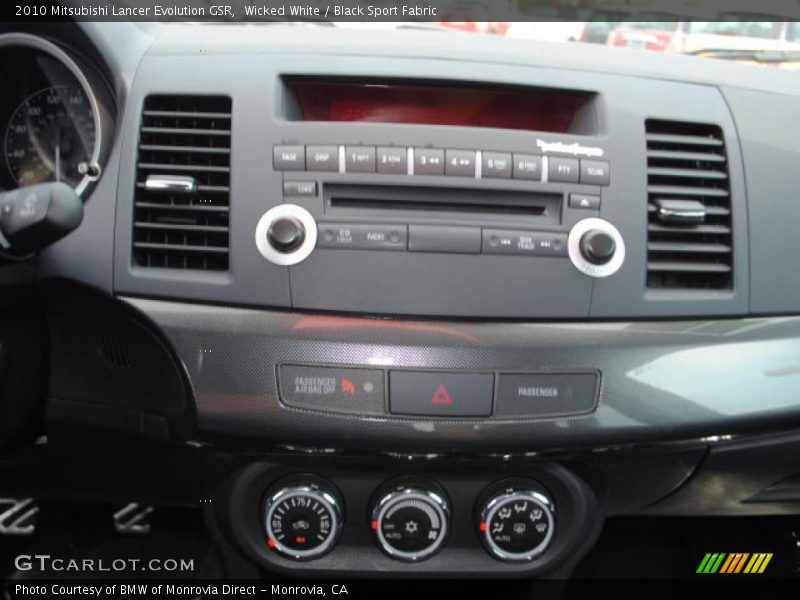 Wicked White / Black Sport Fabric 2010 Mitsubishi Lancer Evolution GSR