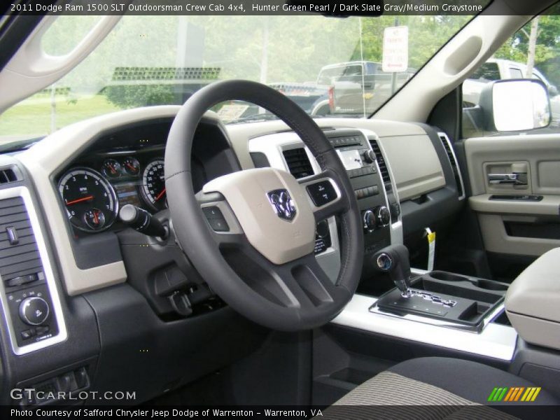 Hunter Green Pearl / Dark Slate Gray/Medium Graystone 2011 Dodge Ram 1500 SLT Outdoorsman Crew Cab 4x4