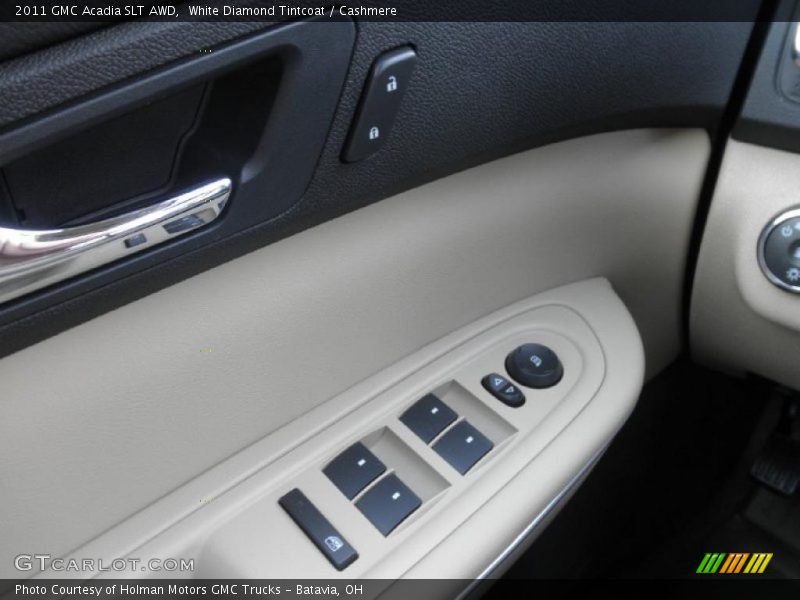 White Diamond Tintcoat / Cashmere 2011 GMC Acadia SLT AWD